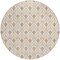 Homeroots 8' Salmon And Beige Round Geometric Washable Indoor Outdoor Area Rug 595765 - alternate 2