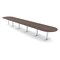 Skutchi Designs 22ft Conference Table With Power Unit | 22 Person Modular Racetrack Meeting Table | Harmony Series HAR-RAC-48X264-T-H3041-NA - alternate 1