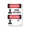 Signmission OSHA Danger Sign, Hard Hat Area Bilingual, 14in X 10in Rigid Plastic, OS-DS-P-1014-VT-1292 OS-DS-P-1014-VT-1292 - alternate 1