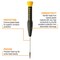 Bondhus Set 6 Insulated PrecisionGrip Slotted and Phillips Screwdrivers; 1/16, 5/64, 1/8, PH00, PH0 & PH1 1675805370 - alternate 2