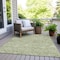 Homeroots 8' X 10' Green And Ivory Floral Washable Indoor Outdoor Area Rug 594620 - alternate 4