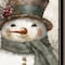 Homeroots Old World Frosty The Snowman Black Framed Wall Art 572088 - alternate 2