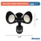 Bulbrite Motion Sensor / Dusk-To-Dawn Wired Outdoor 2-Head LED Security Flood Light, Black 773703 - alternate 7
