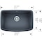 Blanco Valea 27 Single Bowl, Cinder 442548 - alternate 3