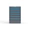 Strong Hold 8 drawer cabinet - (2x 2ft, 2x 3ft, 1x 4ft, 2x 5ft, 1x 6ft) - Blue accents - Keyed Alike S3044-PPAAS-0802FS - alternate 1