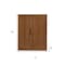 Homeroots 31in Walnut Wood Corner Accent Cabinet With Two Doors 719678 - alternate 2