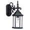 Homeroots Petite Matte Black Domed Hanging Glass Lantern Wall Light 398585 - alternate 2