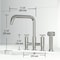 Vigo Cass Two-Handle Widespread Bridge Kitchen Faucet with Side Sprayer in Stainless Steel VG02051ST - alternate 4