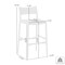 Armen Living Erie Black Woven Paper Cord and Wood Counter Stool LCERBABLK26 - alternate 2