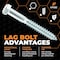 Xpose Safety Concrete Anchors Set with 4 Lag Bolt, Lag Shield and Washer, 1/2 Bolt Lag Screws 4, 12PK CAS4-12-X - alternate 4
