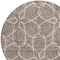 Homeroots 8' Taupe And Ivory Round Geometric Washable Indoor Outdoor Area Rug 613051 - alternate 2