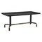 Homeroots 71" Black and Gold Wood and Steel Trestle Base Dining Table 572225 - alternate 2