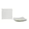 Homeroots White Six Piece Square Bone China Service For Six Dinner Plate Set 483491 - alternate 2