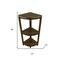 Homeroots Teak Three Tier Corner Corner Shower Shelf In Brown Finish 376676 - alternate 2