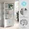 Martha Stewart Hutton Four Tier Shaker Style Bookcase with Storage Cabinet in Gray with Brushed Nickel Hardware ZG-053-GY-MS - alternate 3