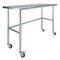 Amgood 24in D x 60in L Stainless Steel Open Base Table, 3in Casters AMG WT-2460-RCB-WHEELS-Z - alternate 1