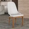 Leisuremod Verisma Collection Modern Wooden Dining Chair in Black Fabric with Light Grey Front VC57BFLGR - alternate 3