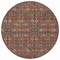Homeroots 8' Round Red and Dark Blue Round Floral Washable Non Skid Indoor Outdoor Area Rug 564370 - alternate 3