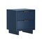 Manhattan Comfort Elara 18 in Solid Wood Nightstand in Midnight Blue (2-Drawer) NS1780-4 - alternate 2