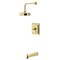 Kingston Brass Single-Handle Pressure Balanced Tub and Shower Faucet, Polished Brass KB5892PL - alternate 1