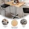 Flash Furniture Bennett 24 in x 30 in Solid Wood Indoor Tabletop in Natural with 22 in x 22 in Dining Height GSF-REC2430-NAT-T2222S-GG - alternate 3
