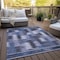 Homeroots 9' X 12' Navy Blue And Sky Blue Southwestern Washable Indoor Outdoor Area Rug 587336 - alternate 2