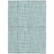 Homeroots 5' X 8' Teal Blue And Ivory Striped Washable Indoor Outdoor Area Rug 583463 - alternate 2