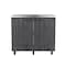 Homeroots 35" X 39" Dark Gray And Silver Stainless Steel and Wood Utility Cabinet With Sink 546612 - alternate 6