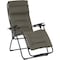 Homeroots 26" Gray Steel Outdoor Zero Gravity Chair with Gray Cushion 320603 - alternate 1