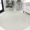 Jonathan Y Aarhus High-Low Minimalist Scandi Striped Ivory/Cream 8 ft Round Indoor/Outdoor Area Rug SCN102B-8R - alternate 3