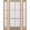 Doornmore G106, 65.25" x 82" ( 36" Door + 2x12" Side) Left Hand, Mahogany SDL 6 Lite Exterior Door G106-SW-3680-G103-SL_1-2_LI - alternate 2
