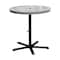 Leisure Craft 36" Round Perforated Pedestal Table, Portable, 40"H, Gray 36TAB40-GRAY - alternate 1