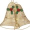 Homeroots 14" X 14" Gold Metal Christmas Bells Hanging Dimensional Sculpture 634368 - alternate 1