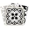 Homeroots 12" X 12" Black White and Gray Bella Peel and Stick Tiles 555910 - alternate 1