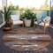 Homeroots 8' Copper Rust And Ivory Round Abstract Washable Indoor Outdoor Area Rug 612493 - alternate 2