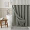 Homeroots Gray Sheer and Grid Shower Curtain and Liner Set 399753 - alternate 2