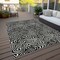 Homeroots 8' X 10' Black And Ivory Abstract Washable Indoor Outdoor Area Rug 599691 - alternate 4