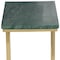 Homeroots 24" Green and Gold Marble and Metal End Table 632685 - alternate 2