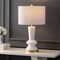 Jonathan Y Ziggy 27" Contemporary Glam Ceramic/Iron LED Table Lamp, White/Gold Painting JYL6607A - alternate 4