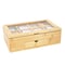 Megachef 13 x 8 Inch Bamboo Tea Box Organizer with Acrylic Top Window 750122160M - alternate 3