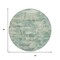 Homeroots 8' Teal Blue Linen And Pale Aqua Round Abstract Washable Indoor Outdoor Area Rug 630911 - alternate 2