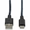 Eaton EATON Heavy-duty USB-A To USB-C Cable, USB 2.0, Uhmwpe And Aramid Fibers, M/m U038-006-GY-MAX - alternate 1