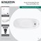 Kingston Brass 54" Acrylic Oval Single Slipper Freestanding Tub with Drain, Glossy White/Matte Black VTRS542827C310 - alternate 2