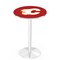 Holland Bar Stool Co 42" Chrome Calgary Flames Pub Table, 36" dia. Top L214C4236CalFla - alternate 1