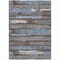 Homeroots 9' X 12' Chocolate Blue And Beige Striped Washable Indoor Outdoor Area Rug 616650 - alternate 3