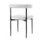 Armen Living Shannon Dining Chair with Matte Black Iron and Cream Fabric - Set of 2 LCSNSIBLKCR - alternate 3