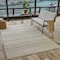 Homeroots 4' X 6' Cream and Beige Striped Distressed Indoor Outdoor Area Rug 558802 - alternate 3