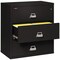 Fireking 31-15/16" W 3 Drawer Fire-Resistant Lateral File Cabinet, Black, Letter/Legal 3-3822-CBL - alternate 2