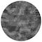 Homeroots 8' Gray Charcoal And Silver Round Abstract Washable Indoor Outdoor Area Rug 587136 - alternate 3