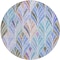Homeroots 8' Blue Brown And Purple Round Geometric Washable Indoor Outdoor Area Rug 589208 - alternate 3